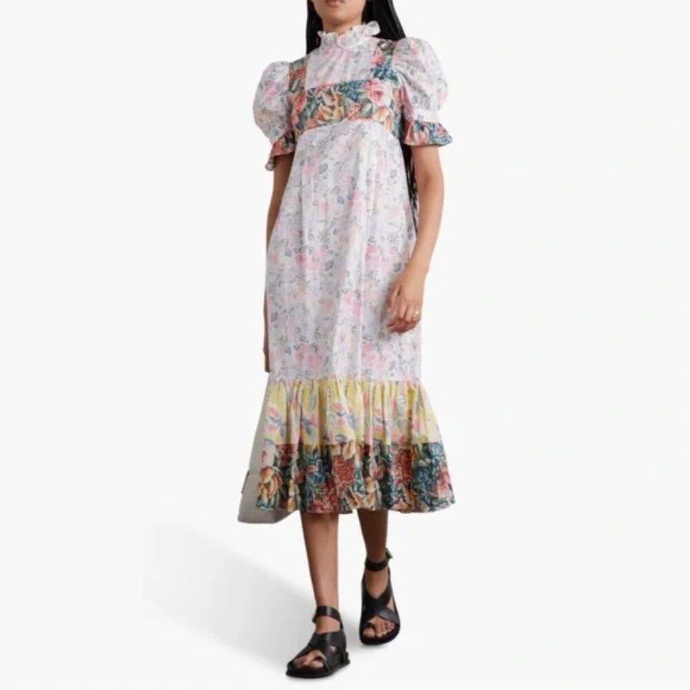 NWOT, BATSHEVA x Laura Ashley Ruthin Dress, Floral, Size 2